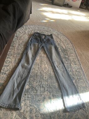 Wallflower Medium Blue Denim Jeans with white stitching